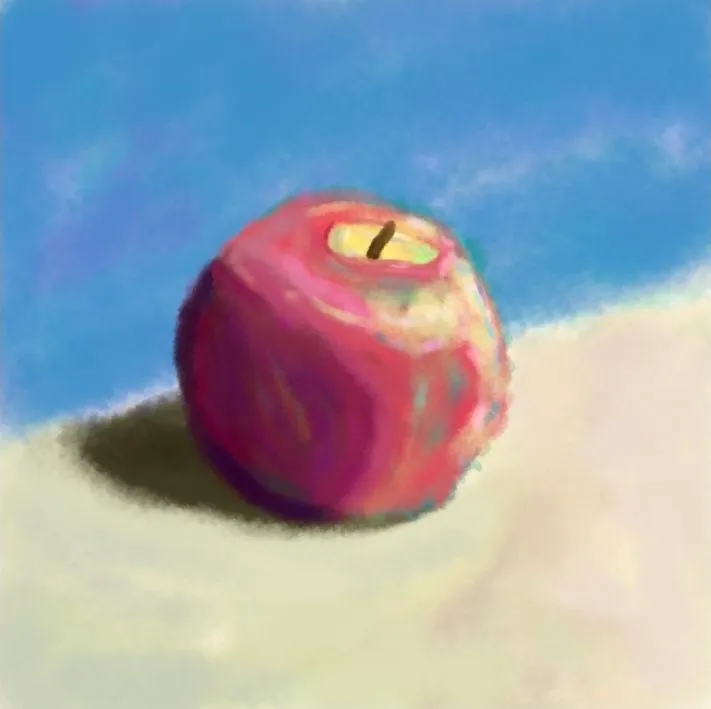 A colored apple