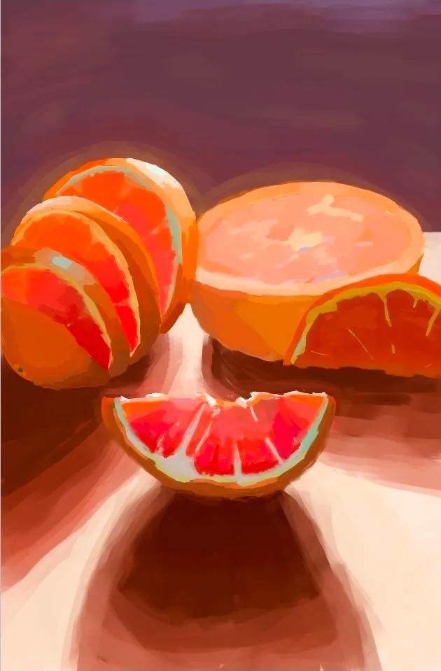 A colored apple